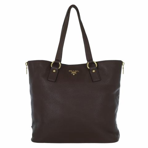 Sell Prada Vitello Daino Tote Bag Brown HuntStreet